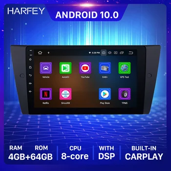 

Harfey Android 10.0 9" Car GPS Radio Multimedia Player For 2005-2012 BMW 3 E90 E91 E92 E93 316i 318i 320i 320si 323i 325i 328i