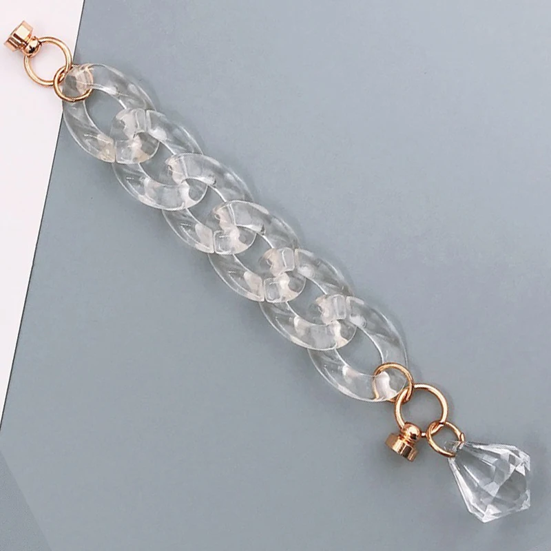 Acrylic Butterfly Anti-lost Mobile Phone Strap Cord Bracelet Phone Lanyard Chain for Women Cell Phone Case Hanging Cord