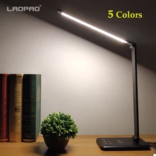 LAOPAO-Lámpara LED de escritorio, luz de 5 colores, atenuable, recargable vía USB, protección de ojos con temporizador, lámpara de mesa de noche, 52 unidades