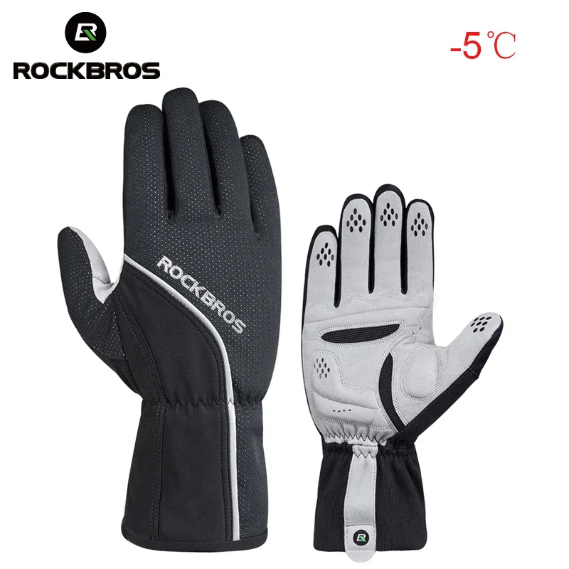 rockbros winter cycling gloves