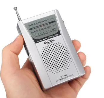 

New Arrival BC-R60 Pocket Radio Telescopic Antenna Mini AM/FM 2-Band Radio Receiver with Speaker 3.5mm Earphone Jack