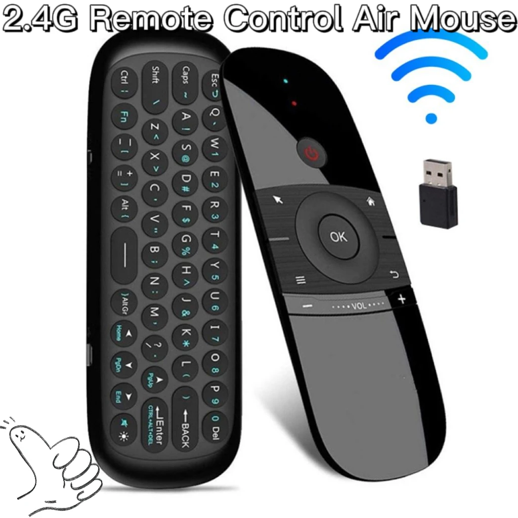 Mini 2.4G Remote Control Air Mouse Motion Sense ABS Wireless Keyboard for Android TV Box Laptop PC IR Learning With USB Receiver