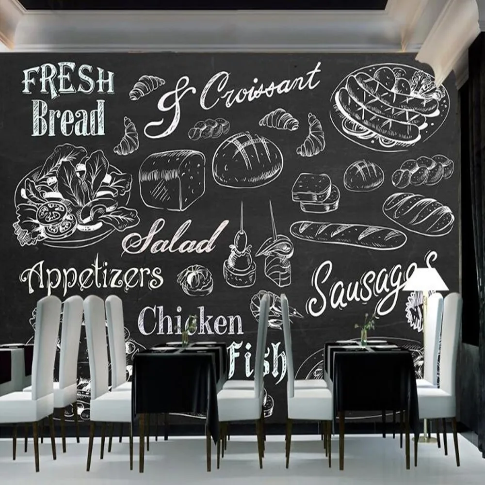 

milofi Customized 3D Bread Story Cafe Large TV Background Wallpaper Mural