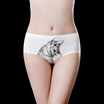 

Mustache cat Printed Girl's Briefs Dropship