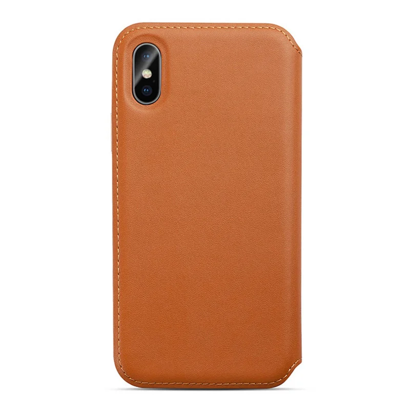 Copy Official Original Leather Folio Protective Case for iPhone X XS Max Flip Wallet Cover for iphone X XS Card Slot Case - Color: Gold