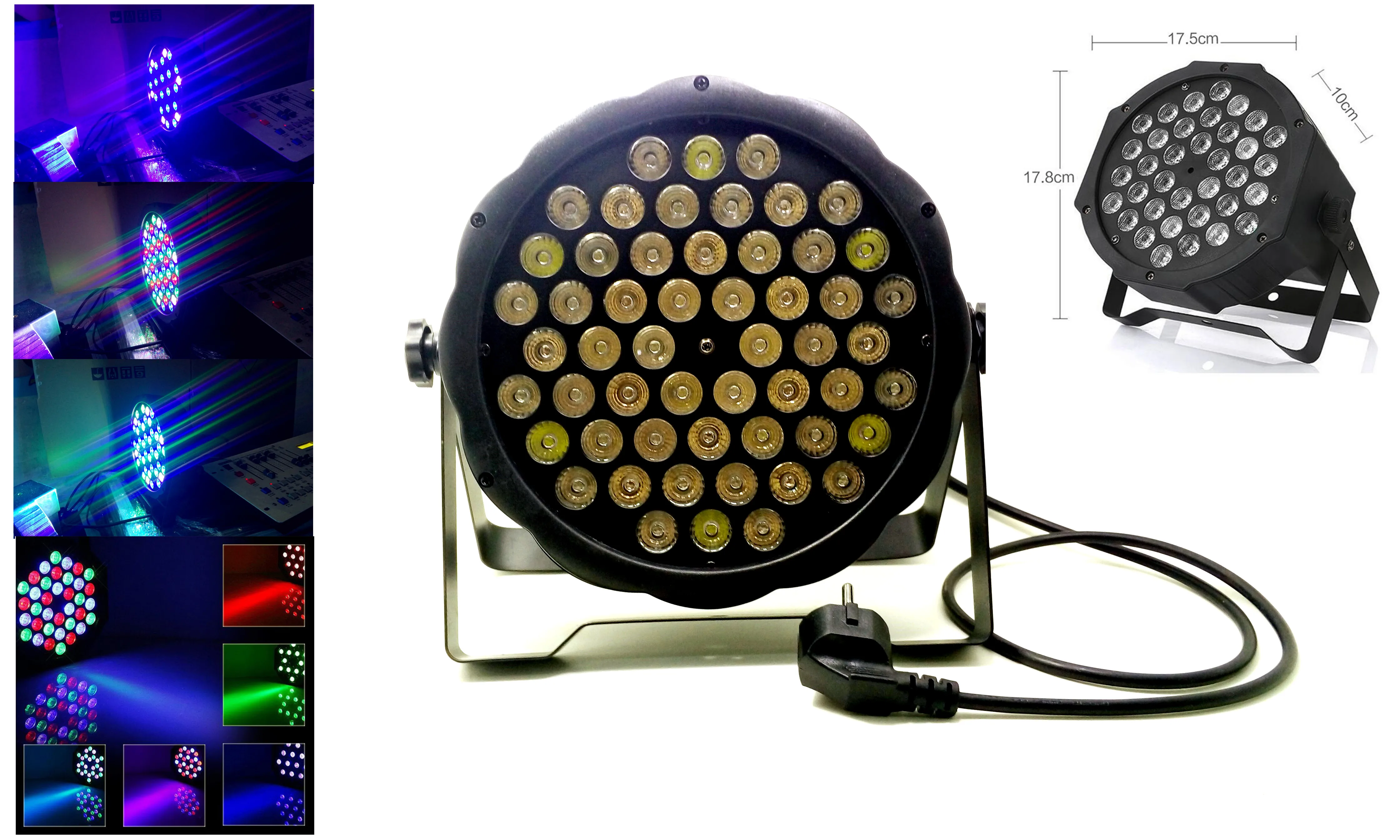 Светодиодный светильник Par 18x3W 54W высокой мощности RGB/UV 54x3w UV 36X3W с DMX512 Master Slave LED Flat DJ