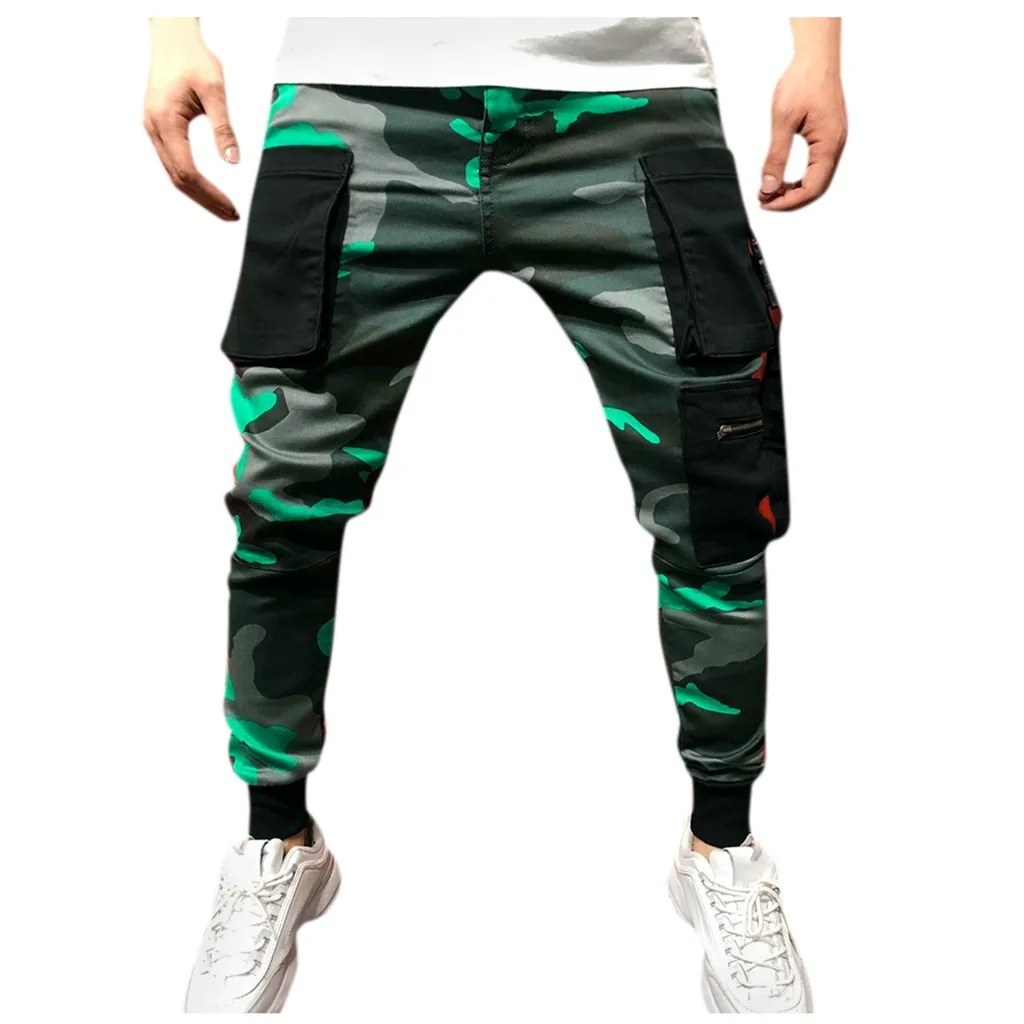 Брюки мужские уличные повседневные уличные пляжные камуфляжные брюки с карманами длинные спортивные брюки pantalones hombre