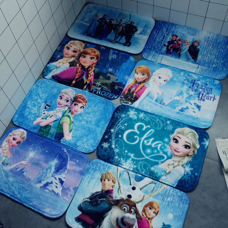 Frozen mat Anna Elsa carpet Door mat 38x58cm Bathroom Kitchen Kids Boys Girls Crawling Game Mat Bedroom Carpet