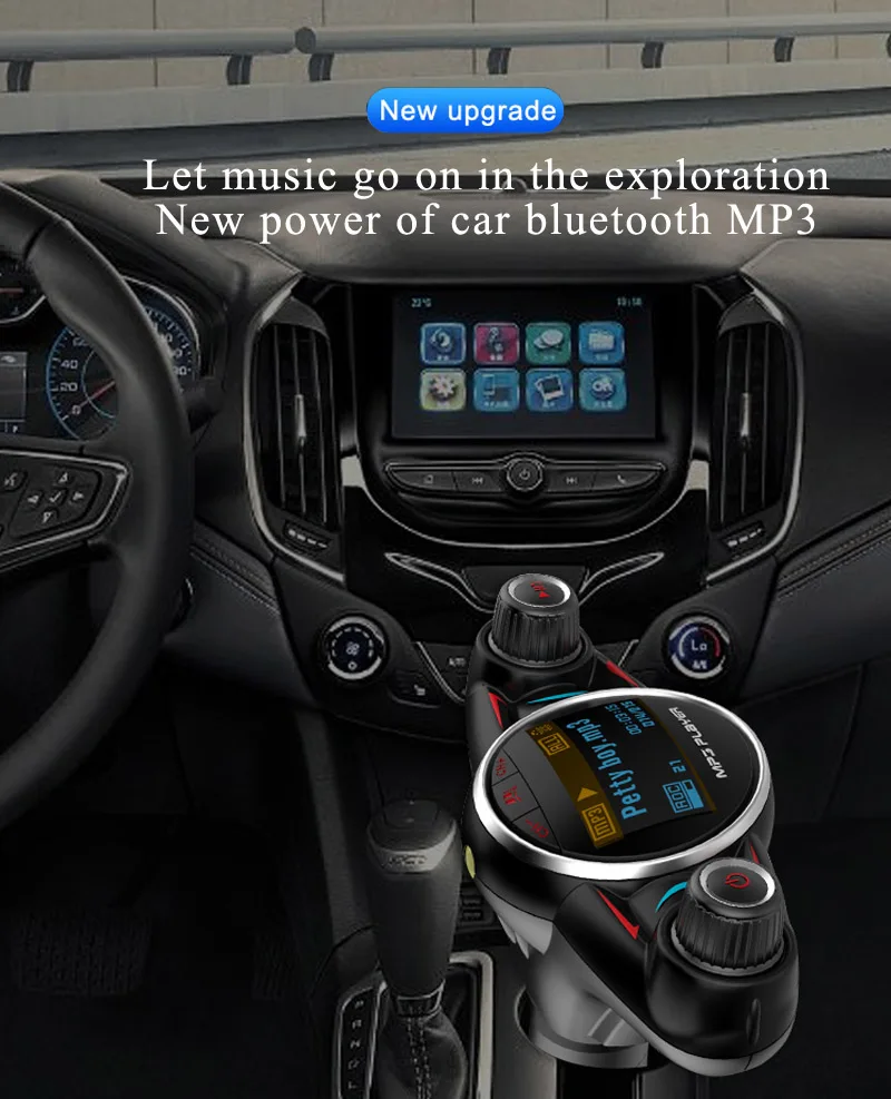 JaJaBor беспроводной fm-передатчик Bluetooth автомобильный комплект громкой связи AUX аудио MP3 плеер FM модулятор Поддержка TF карты U диск воспроизведения