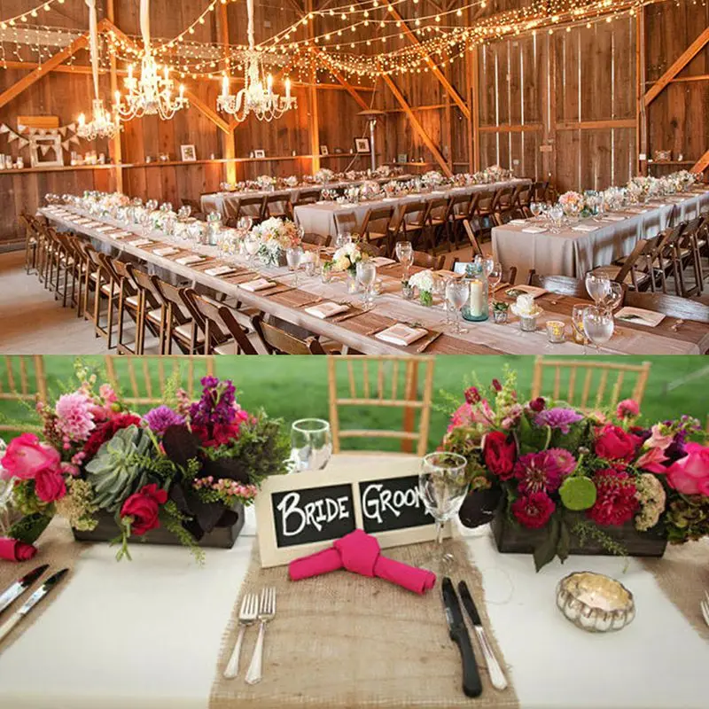 

Ribbon Wrap Wide Linen Roll Burlap For Wedding Home Decoration/Christmas DIY Crafts