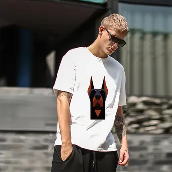 

Printed doberman tshirts gents big size s~5xL short sleeve hiphop