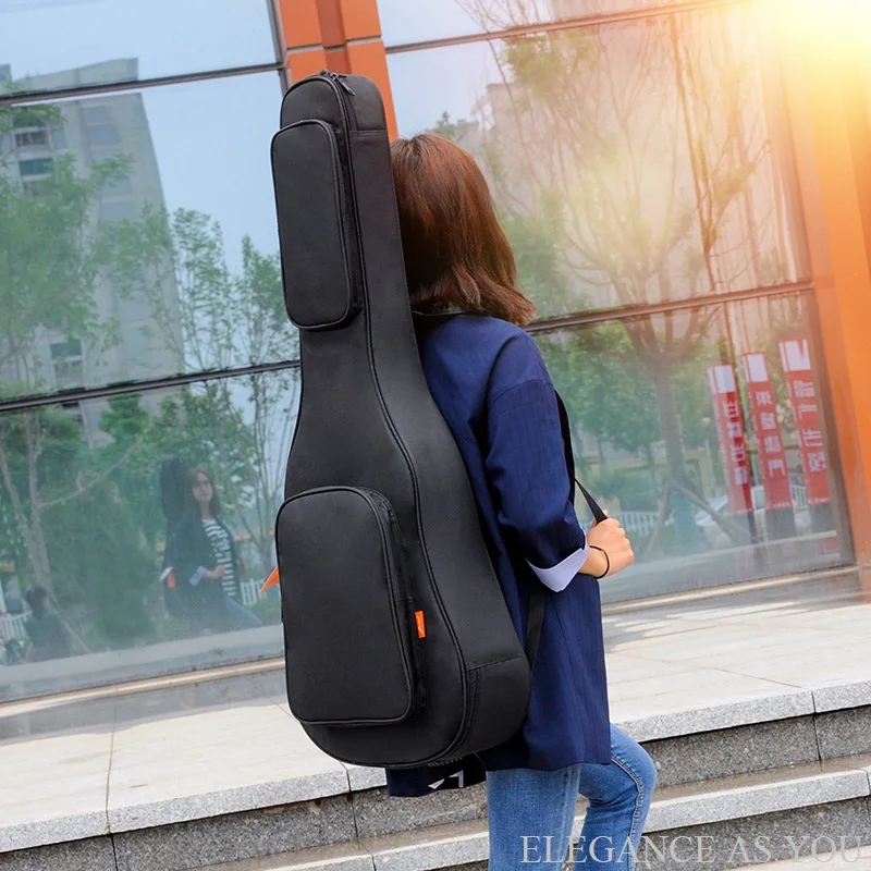 0.62Inch (16MM) Shock-absorbing Sponge Waterproof 41Inch Guitar Bag Double  Shoulder Strap Guitar Gig Bag 41Inch Guitar Case Box