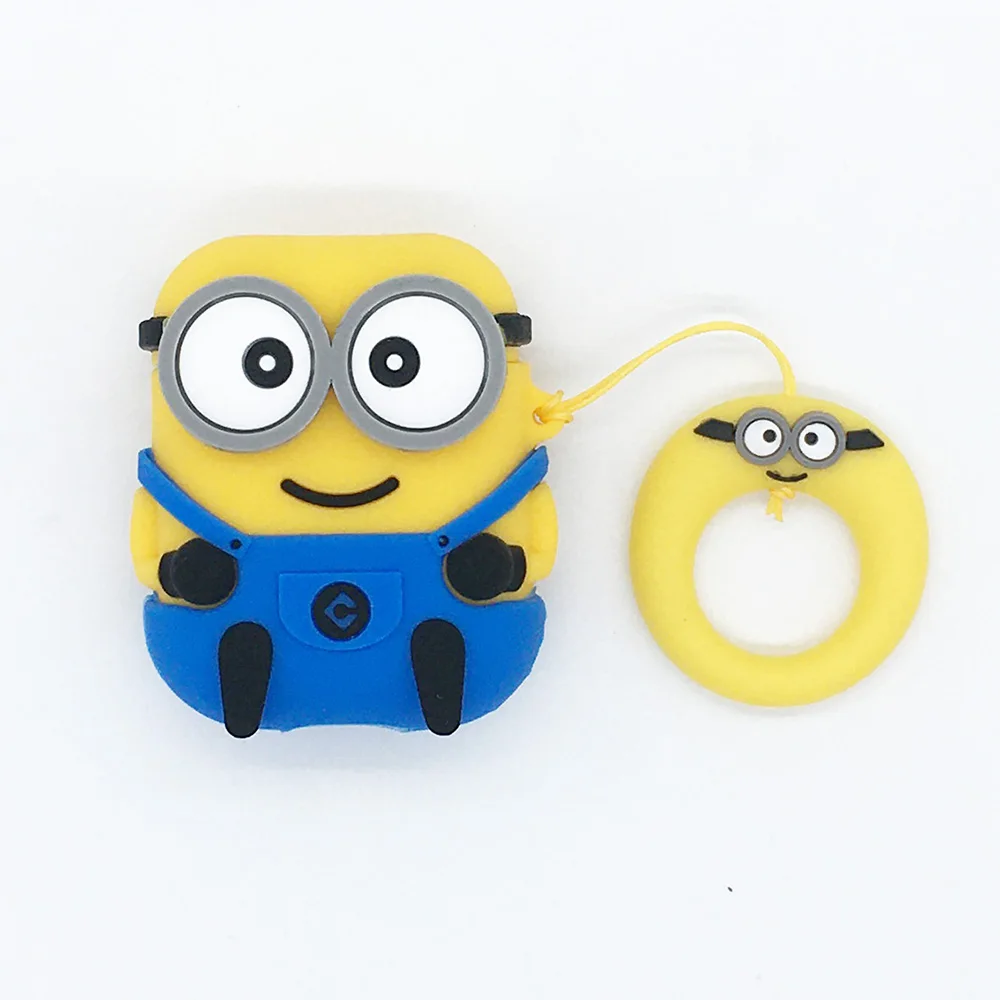 Силиконовый чехол-накладка Little yellow man airpods чехол-накладка с брелком для airpods