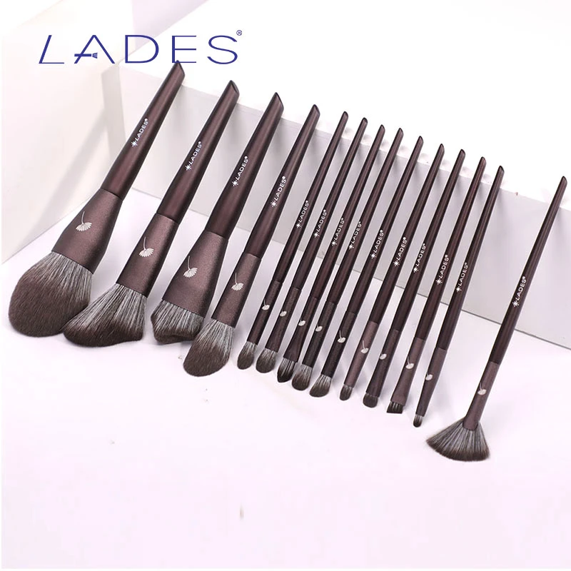 LADES 10PCS Cosmetics Makeup Brushes Sets Foundation Contour Brush Fan Highlighter Blending Eyeshadow Beauty Tools | Красота и