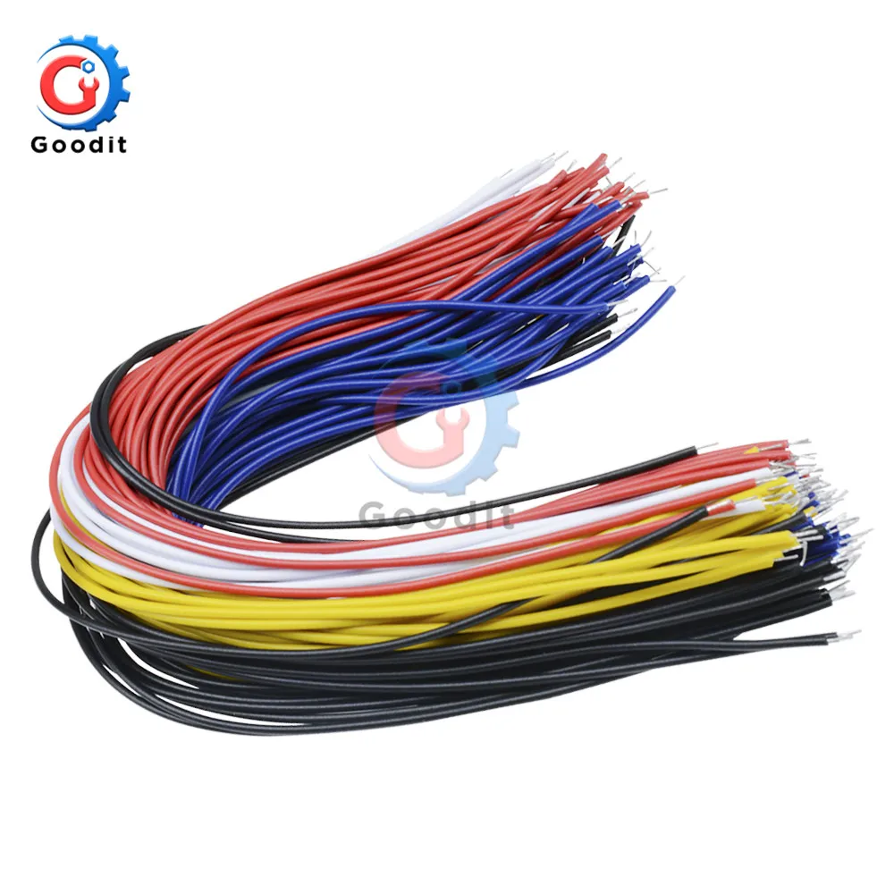100PCS/LOT Tin-Plated Breadboard PCB Solder Cable 26AWG 20cm Fly Jumper Wire Tin Conductor Wires 1007-26AWG Connector | Обустройство