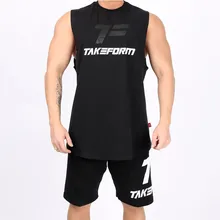 Muscle Brother Fitness Vest Tights Men's Training Suit Sports Quick-Dry Sleeveless Loose Tops Summer Basketball