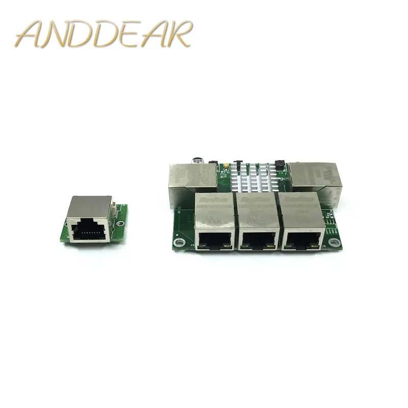 

Industrial Ethernet Switch Module 5 Ports Unmanaged10/100/1000mbps PCBA board OEM Auto-sensing Ports PCBA board OEM Motherboard