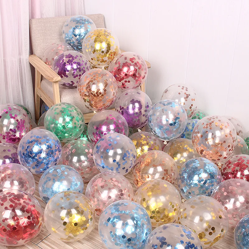 1-10 шт./лот блестящие конфетти шар baby Shower латексные воздушные шары на день