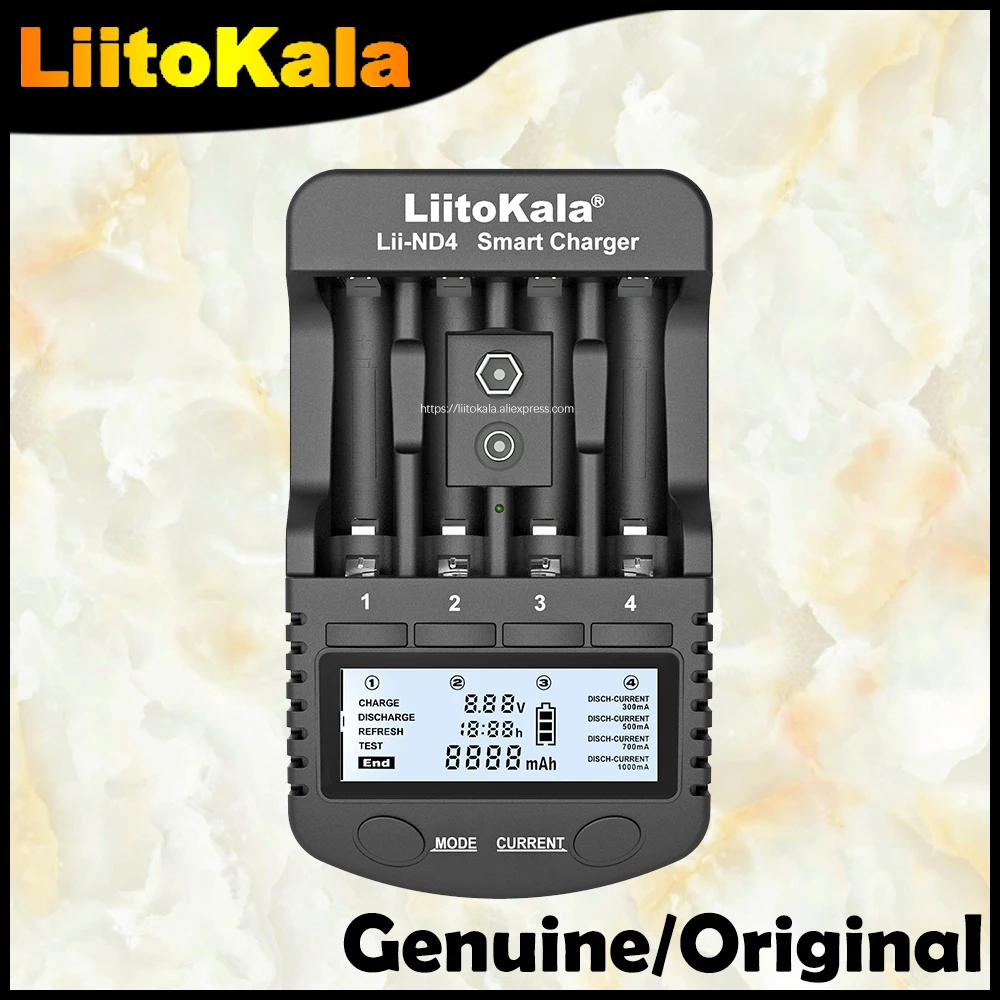 Оригинальное зарядное устройство LiitoKala для NiMH/Cd AA AAA с ЖК-дисплеем и емкостью