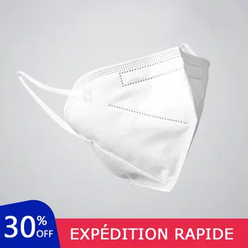 

In Stock Face Mouth Masks 4-Layer Masques Protective Safety Disposable Respirators Anti-fog 95% Filtration Maskens Maschere Mask