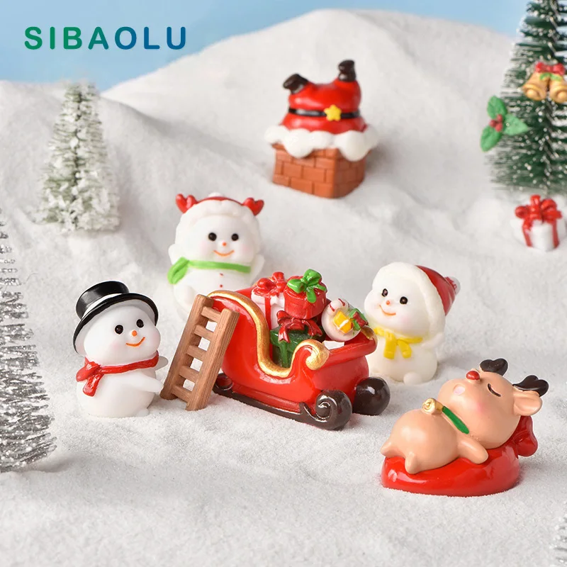 IMIKEYA 200 Pcs Mini Snowman Mini Accessories Phone Case Accessories  Playset Accessories Christmas Snowman Decor Snowman Figurines Christmas