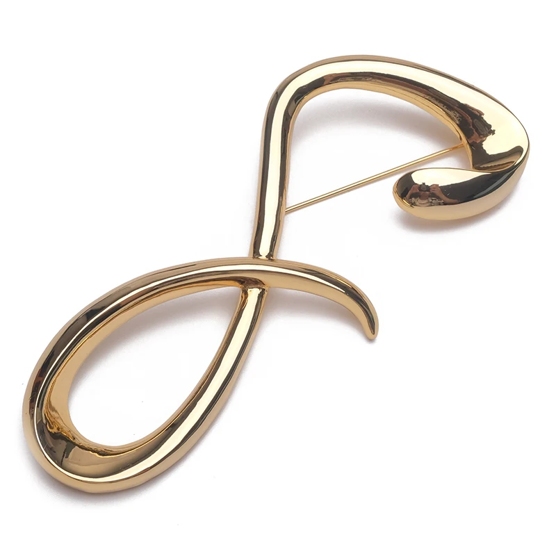 Бутик amorita 8 модельная дизайнерская булавка личность преувеличенная простая модная брошь - Окраска металла: Mirror gold