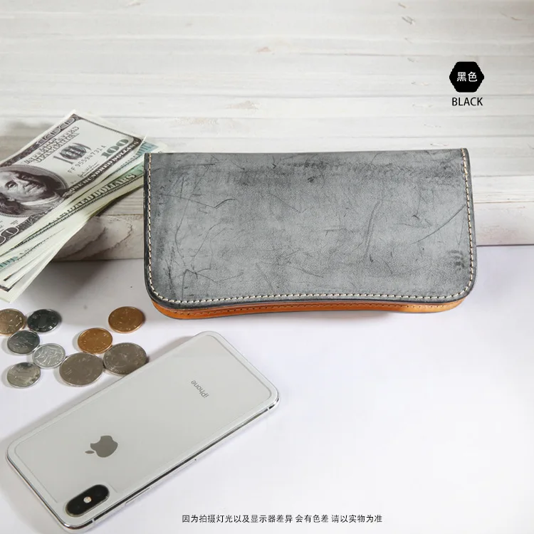 Новые кошельки ручной работы, длинные кожаные кошельки, женские сумки