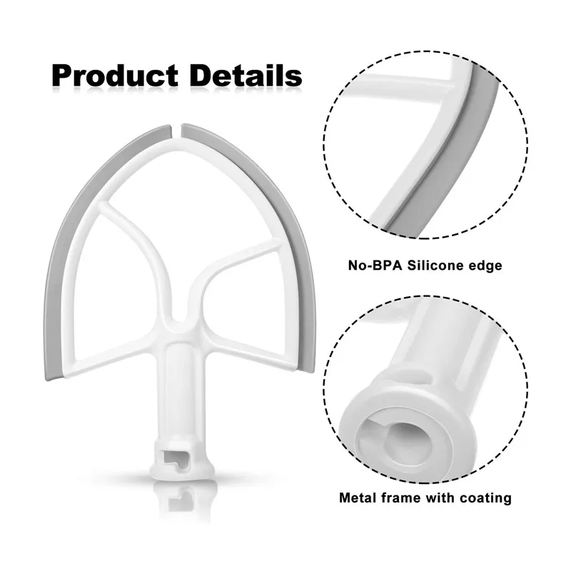 Batedor de borda flexível para kitchen aid