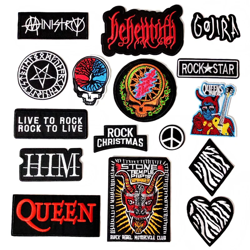 BAND Patches Cloth Mend Decorate Clothes Apparel Sewing Decoration Applique Badges Patch ROCK STAR