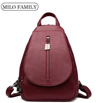 

Fashion Zipper Backpack Female Brand Leather Women Backpack Large Capacity School Bag Student Bookbag Leisure Shoulder Bags 2020