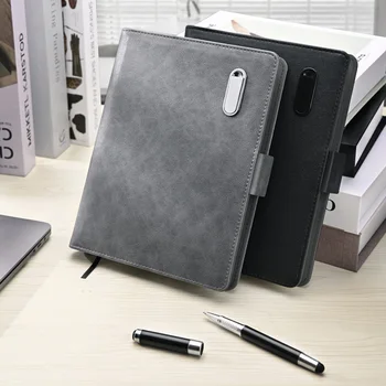 

A5 manager pilofax Notebook padfolio folder with mobile stand rack 8000 mAh wire and wireless power bank battery charger