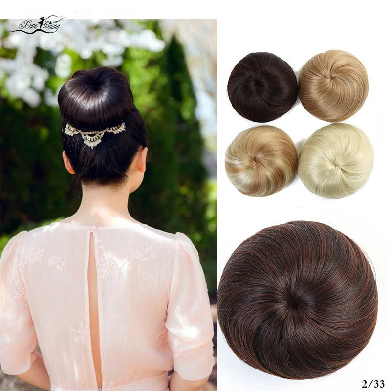 Xuanguang feminino sintético em linha reta пончик-шиньон elatio cordau clip em Pane de cabelo