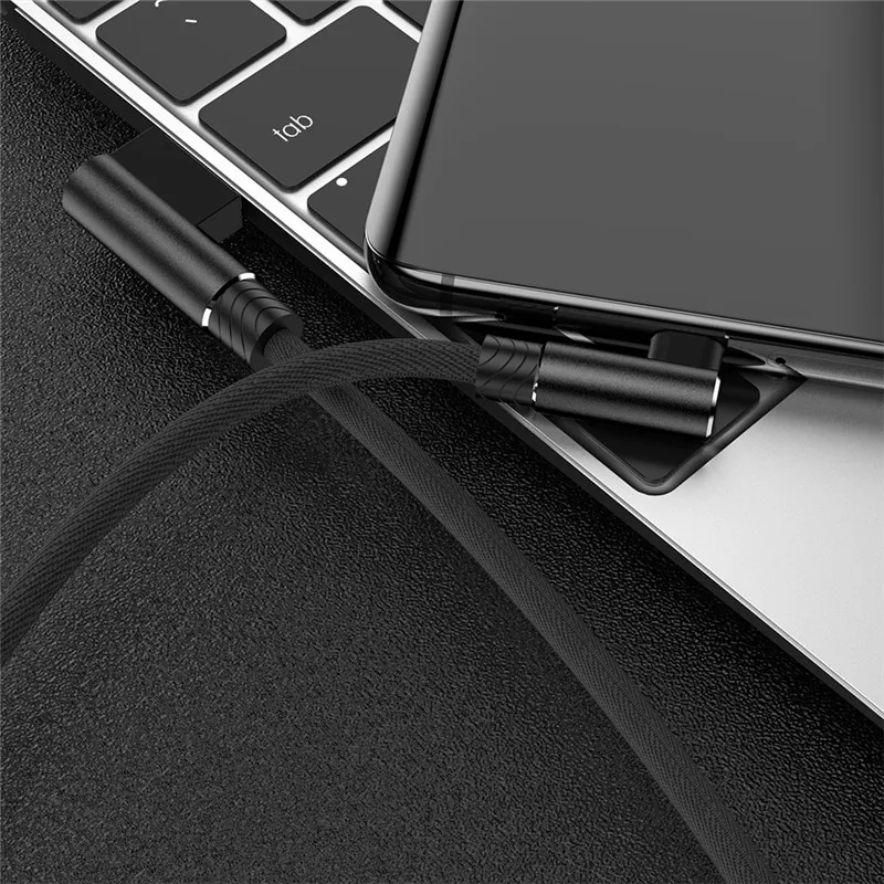 1 м 2 м 3 м 90 градусов данных usb type C быстрое зарядное устройство кабель для samsung S10 S9 Plus Xiaomi Mi 9 8 huawei P30 Pro происхождения длинный провод шнур