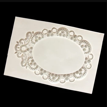 

European-style oval photo frame embossed silicone mold chocolate mold Christmas decoration cake decoration tools kitchen gadgets