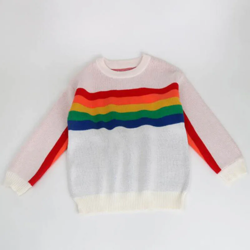 Свитера для мальчиков и девочек детский Полосатый пуловер в клетку вязаная детская одежда осень-зима новые детские свитера Одежда для мальчиков