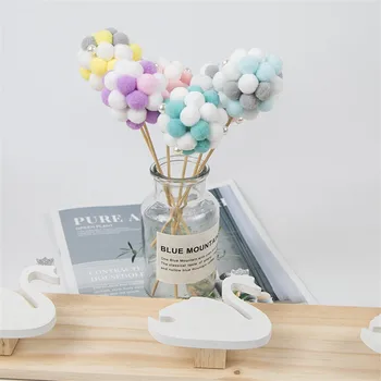 

1pcs DIY Handmade Macaron Pompom Colorful Hair Ball Decor Banner Baby Room Decoration Bedding Bumpers For Baby Kids Accessories