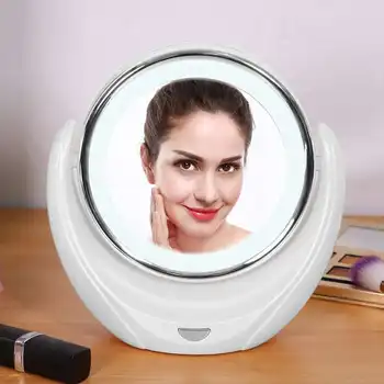 

5X Magnifying Makeup Mirror Stand Double Side with LED Light Cosmetic 360