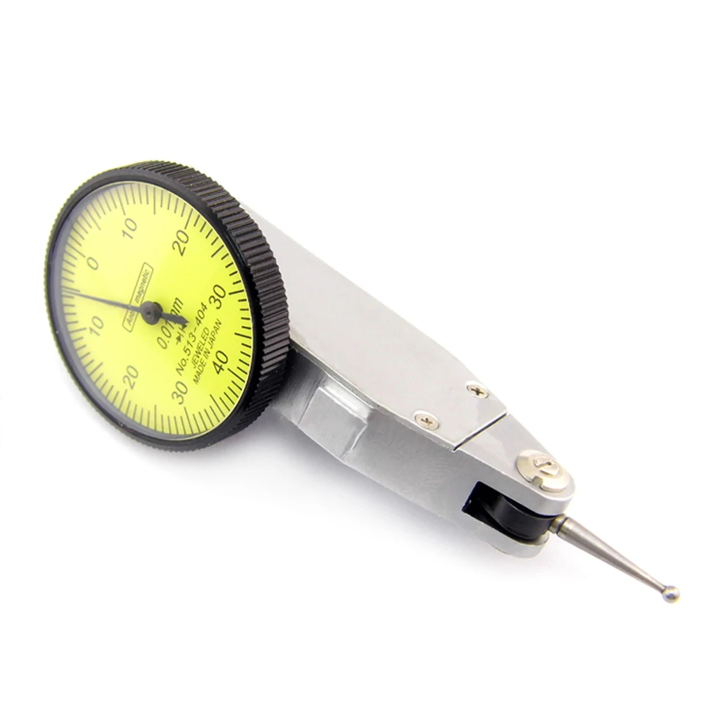 Dial Indicator Gauge 0-0.8mm 0.01mm Level Gauge Scale Precision Metric Dovetail Rails Dial Test Indicator