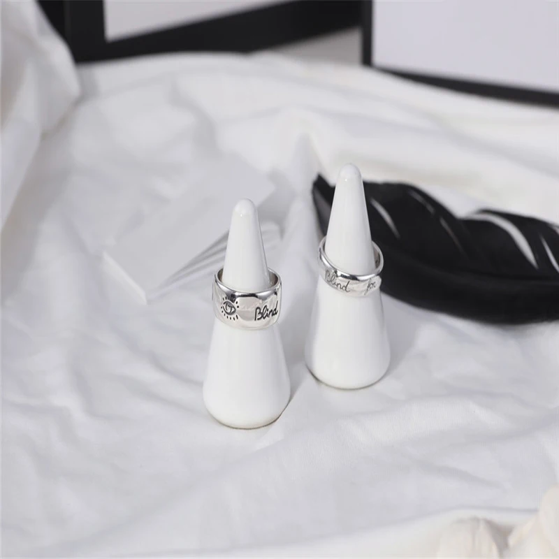 1:1 оригинальный любовь бесстрашный Мужская и женская версия S925 серебряное кольцо высокого качества