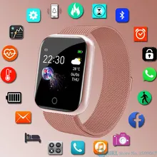 Умные часы из нержавеющей стали для женщин и мужчин, умные часы для Android, IOS, электроника, умные часы, фитнес-трекер, квадратные Смарт-часы, часы