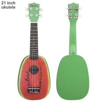 

IRIN 21 Inch Soprano Ukulele Watermelon Pattern 12 Fret Pineapple Shape Four Strings Hawaii Guitar String Musical Instrument