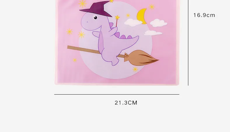 Новинка, 1 шт., Kawaii, водонепроницаемый в форме динозавра, A5, папка для файлов, бумага для документов, органайзер, сумка для хранения, карандаш, ручка, блокнот, сумки, канцелярские принадлежности