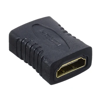

1pc Black Professional HDMI Female to HDMI Female Extender HDMI Cable Cord Extension Adapter Converter Supports 1080P Mayitr