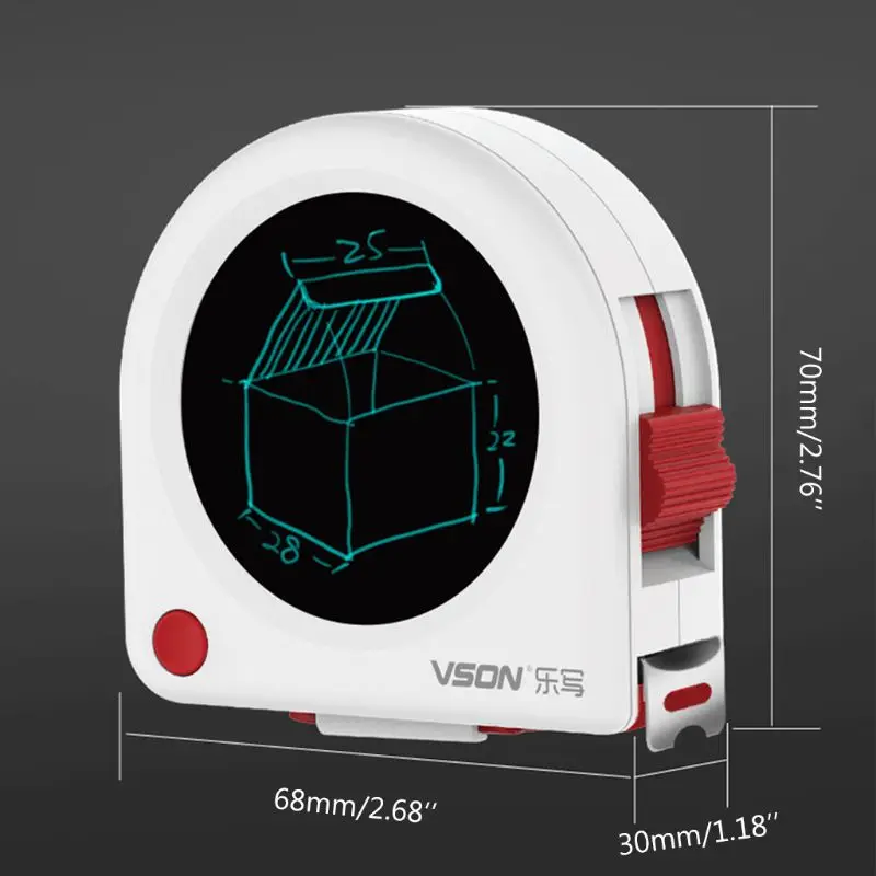 5 м/16 футов рулетка с ЖК-дисплеем для письма планшет чертежная доска для строительства/плотник/DIY измерения супсвай