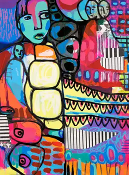 

JMINE Div 5D 21 Secret Abstract Lady Woman Full Diamond Painting cross stitch kits art Portrait 3D paint by diamonds