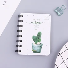 Śliczne kaktus codzienne materiały biurowe Planner notes spiralny pamiętnik notatnik notatnik tanie tanio OOTDTY CN (pochodzenie) 20212021