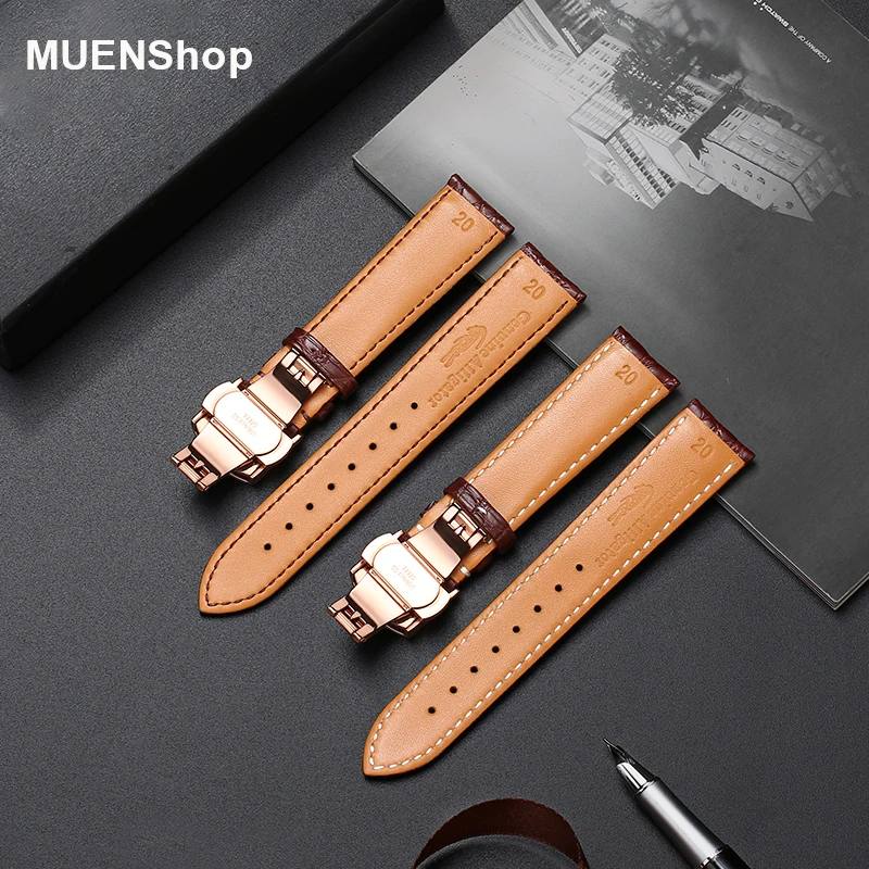 Ремешок для часов под крокодиловую кожу кожаный браслет наручных с застежкой