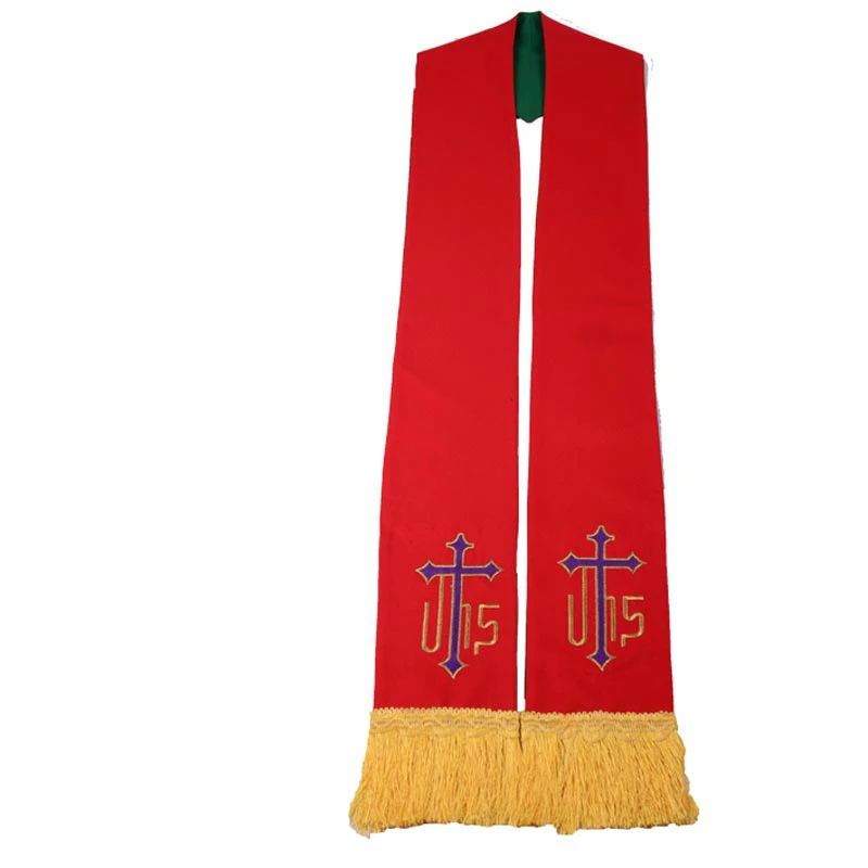 

Church Christianity Stole Clergyman Accessory Choir Clergy Stoles Double Fishes Bishop Reversible Scarves Pope Pastor Wraps