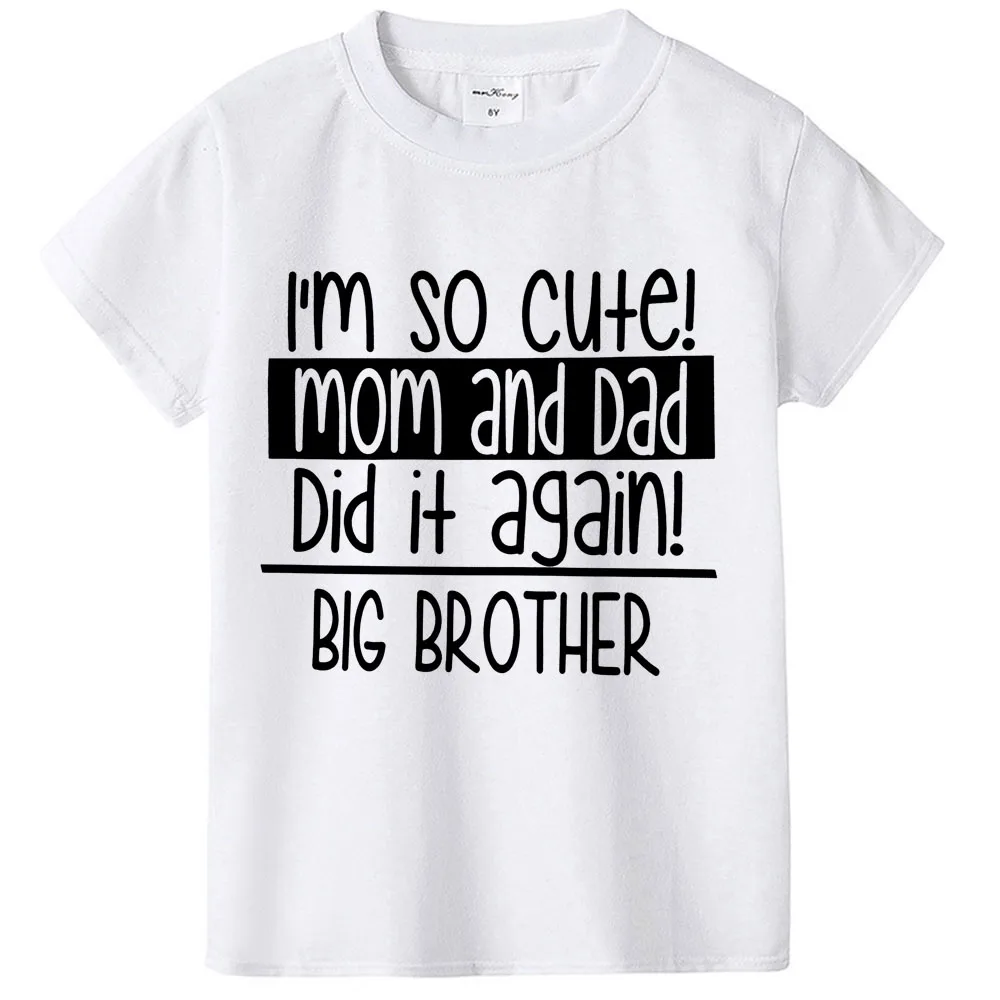 christian t shirts I'm Going To Be A Big Brother Birth & Pregnancy Announcement T-Shirt Top Boy Baby Son Family Look Tshirts Summer Fashion Tee funny t shirts T-Shirts
