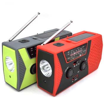 

Portable And Waterproof Hand Crank Radio Various Charging Mode Self Powered AM/FM/NOAA Weather Radio With Flashlight Emergency